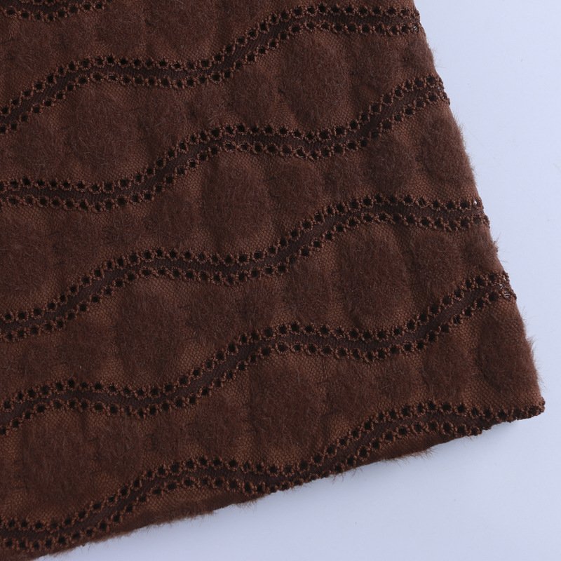Dress Geometric Wave Lace Fabric for Women's Wear Wholesale Supplier 14
